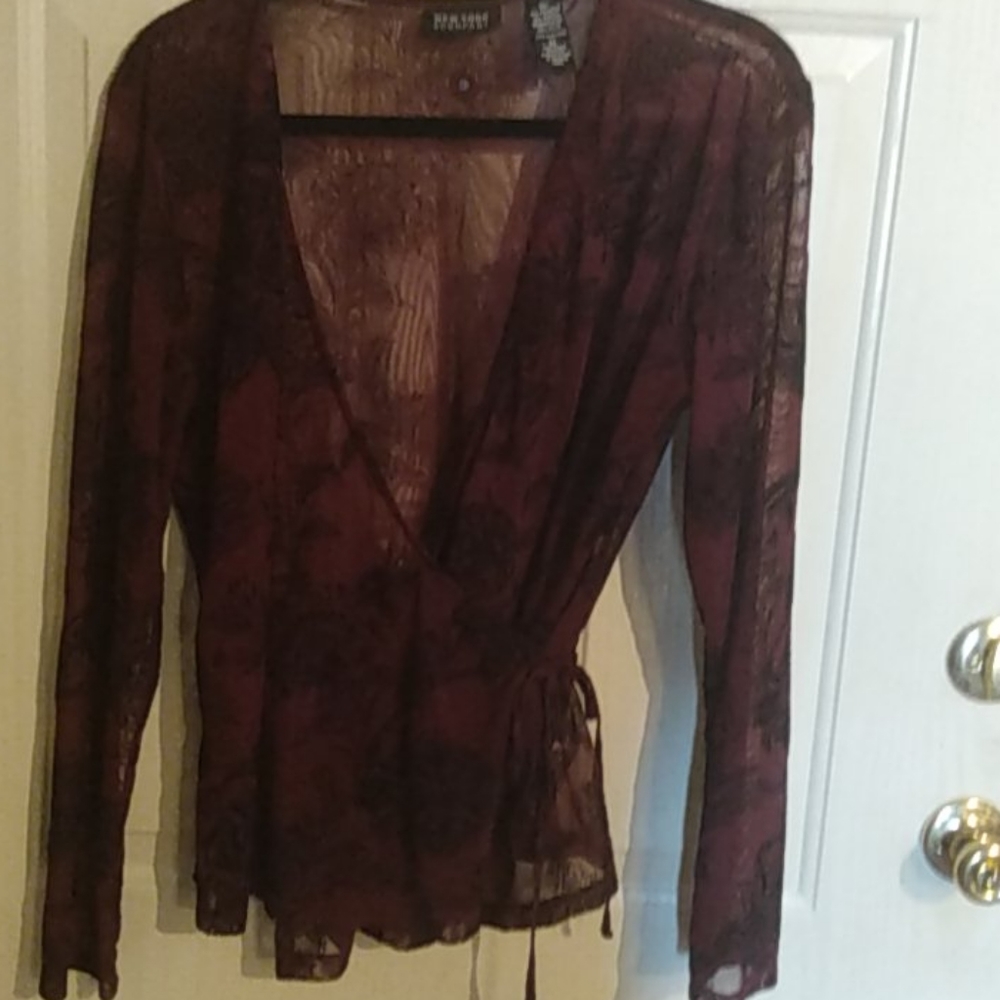 New York & Company wrap blouse